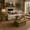 Darla 2Pc Square Coffee-End Table Set | Block Base | Mango Brown Wood