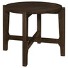 Katie 2Pc Coffee and End Table Set | X-cross Base | Brown Solid Wood
