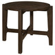 Katie 2Pc Coffee and End Table Set | X-cross Base | Brown Solid Wood