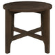 Katie 2Pc Coffee and End Table Set | X-cross Base | Brown Solid Wood