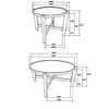 Katie 2Pc Coffee and End Table Set | X-cross Base | Brown Solid Wood