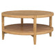 Camilia 2Pc Round Coffee-End Table Set | Lower Shelf | Maple Brown Wood