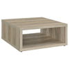 Rizz 2Pc Square Coffee and End Table Set | Lower Shelf | Distressed Wood