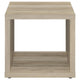 Rizz 2Pc Square Coffee and End Table Set | Lower Shelf | Distressed Wood