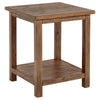 Ayne 2Pc Coffee and End Table Set | Lower Shelf | Distressed Brown Wood