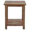 Ayne 2Pc Coffee and End Table Set | Lower Shelf | Distressed Brown Wood