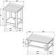 Ayne 2Pc Coffee and End Table Set | Lower Shelf | Distressed Brown Wood