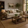 Ayne 2Pc Coffee and End Table Set | Lower Shelf | Distressed Brown Wood