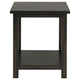 Ayne 2Pc Coffee and End Table Set with Shelf | Distressed Black Wood