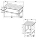 Ayne 2Pc Coffee and End Table Set with Shelf | Distressed Black Wood
