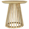 Trey Round End Side Table | Spindle Pedestal Base | Natural Mango Wood 22"