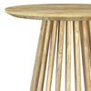Trey Round End Side Table | Spindle Pedestal Base | Natural Mango Wood 22"