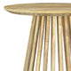 Trey Round End Side Table | Spindle Pedestal Base | Natural Mango Wood 22"