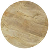 Trey Round End Side Table | Spindle Pedestal Base | Natural Mango Wood 22"