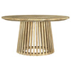 Trey Cocktail Coffee Table | Spindle Pedestal Base | Natural Mango Wood 30"