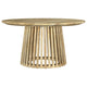 Trey Cocktail Coffee Table | Spindle Pedestal Base | Natural Mango Wood 30"