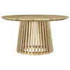Trey Cocktail Coffee Table | Spindle Pedestal Base | Natural Mango Wood 30"