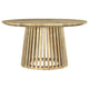 Trey Cocktail Coffee Table | Spindle Pedestal Base | Natural Mango Wood 30"