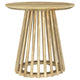 Trey 2Pc Round Coffee and End Table Set | Slatted Base | Mango Wood