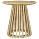 Trey 2Pc Round Coffee and End Table Set | Slatted Base | Mango Wood