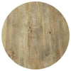 Trey 2Pc Round Coffee and End Table Set | Slatted Base | Mango Wood