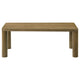 Givy 2Pc Cocktail Coffee and End Table Set | Brown Oak Finish Wood 47"