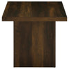 Darla 2Pc Square Coffee and End Table Set | Block Bases | Dark Pine Wood