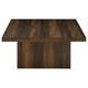 Darla 2Pc Square Coffee and End Table Set | Block Bases | Dark Pine Wood