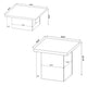 Darla 2Pc Square Coffee and End Table Set | Block Bases | Dark Pine Wood