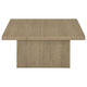 Darla 2Pc Square Coffee & End Table Set | Block Base | Latte Brown Wood