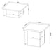Darla 2Pc Square Coffee & End Table Set | Block Base | Latte Brown Wood