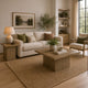 Darla 2Pc Square Coffee & End Table Set | Block Base | Latte Brown Wood