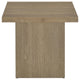 Darla 3Pc Square Coffee-End Tables Set | Block Base | Latte Brown Wood