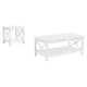 Yuzie Lift-Top Coffee and End Table Set | Hidden Storage | White Wood