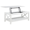 Yuzie Lift-Top Coffee and End Table Set | Hidden Storage | White Wood