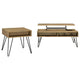 Che 2Pc Lift-Top Coffee Table and End Table Set | Golden Oak Wood