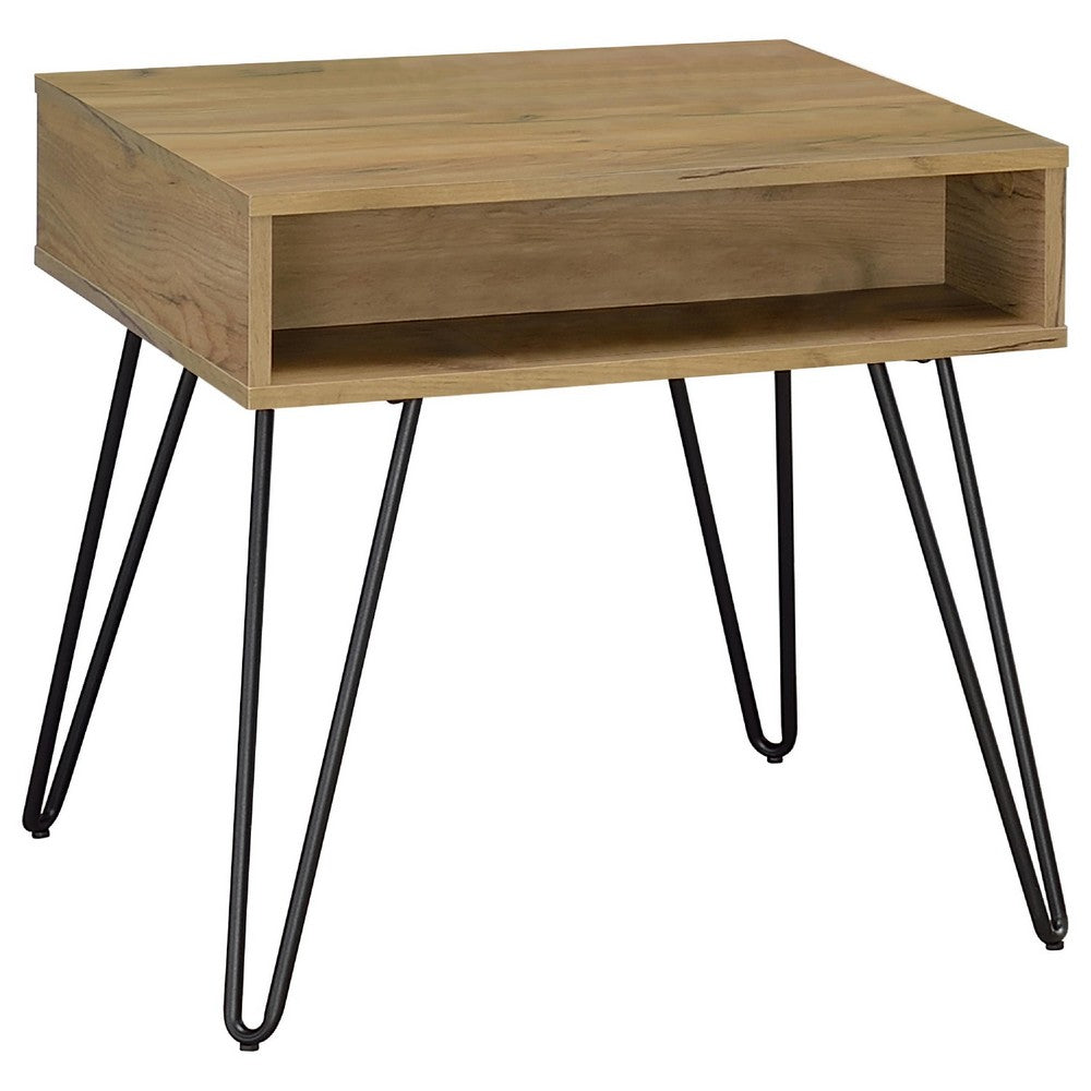 Che 2Pc Lift-Top Coffee Table and End Table Set | Golden Oak Wood