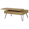 Che 2Pc Lift-Top Coffee Table and End Table Set | Golden Oak Wood