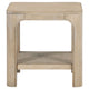 Pira 2Pc Square Coffee and End Table Set with Lower Shelf | Brown Wood
