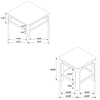 Pira 2Pc Square Coffee and End Table Set with Lower Shelf | Brown Wood