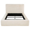 Beca King Panel Bed | Foam Headboard | Cream Faux Fur Upholstery | Modern
