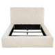 Beca King Panel Bed | Foam Headboard | Cream Faux Fur Upholstery | Modern