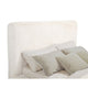 Beca King Panel Bed | Foam Headboard | Cream Faux Fur Upholstery | Modern