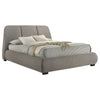 Moke Queen Platform Bed | Foam Fill Flared Headboard | Taupe Upholstery
