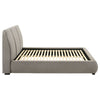 Moke Queen Platform Bed | Foam Fill Flared Headboard | Taupe Upholstery