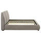 Moke Queen Platform Bed | Foam Fill Flared Headboard | Taupe Upholstery
