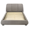 Moke Queen Platform Bed | Foam Fill Flared Headboard | Taupe Upholstery