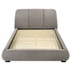 Moke Queen Platform Bed | Foam Fill Flared Headboard | Taupe Upholstery