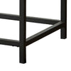 Mecy 2pc Coffee and Side End Table Set | Oak Brown Top | Black Metal
