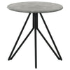 Aya 2pc Coffee and End Table Set | Gray Faux Cement Top | Black Metal